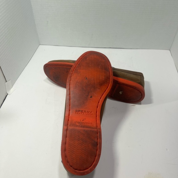 Sperry Brown Loafers with Red Accents - Picture 4 of 4
